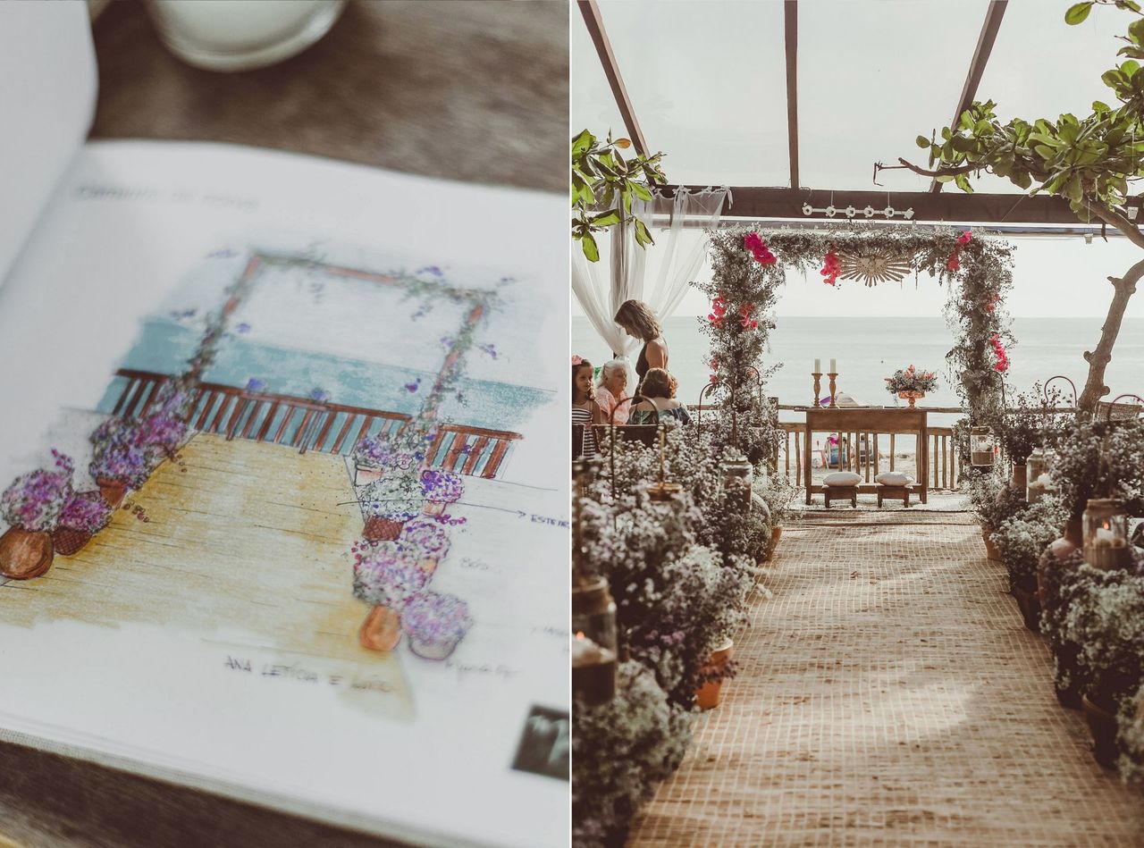 Decoração de casamento na praia - Toque-Toque Pequeno Decoração de casamento na praia - Toque-Toque Pequeno